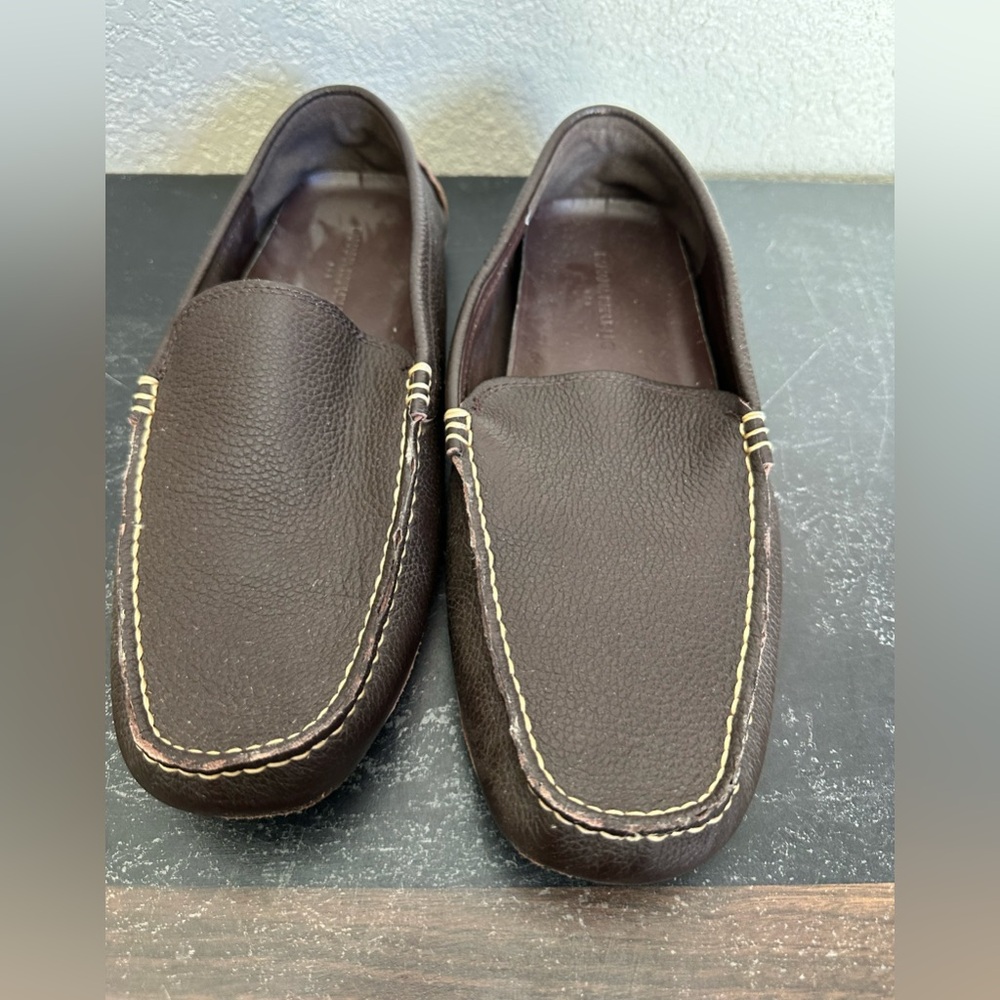 Banana Republic Brown Leather Slip on Loafers Dress Shoes ~ Mens Size 10